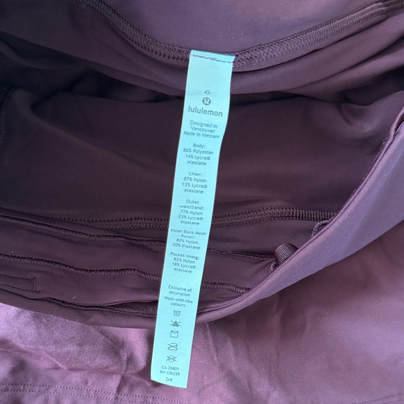 Lululemon Athletica Maroon Skort - Picture 2 of 4